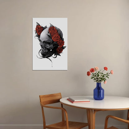 Skulls Wormhead Smooth Fantasy Design Poster Wall Art Print Home Wall Decor