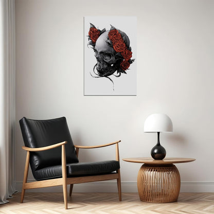 Skulls Wormhead Smooth Fantasy Design Poster Wall Art Print Home Wall Decor