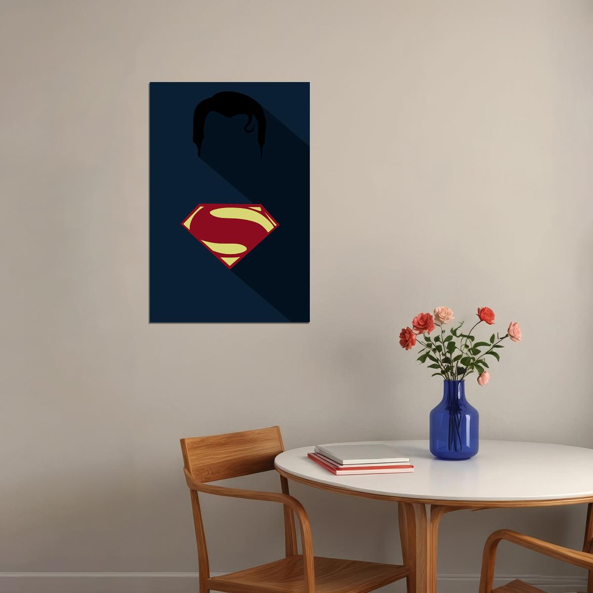 Superman Logo Tv Comics Icon Symbol Poster Wall Art Print Home Wall Decor