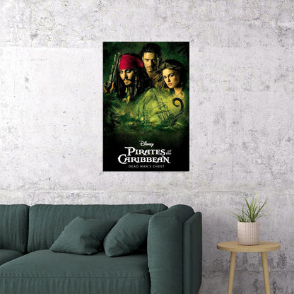 Pirates Of Carribean Dead Man's Chest Movie Action Poster Wall Art Print Home Wall Decor