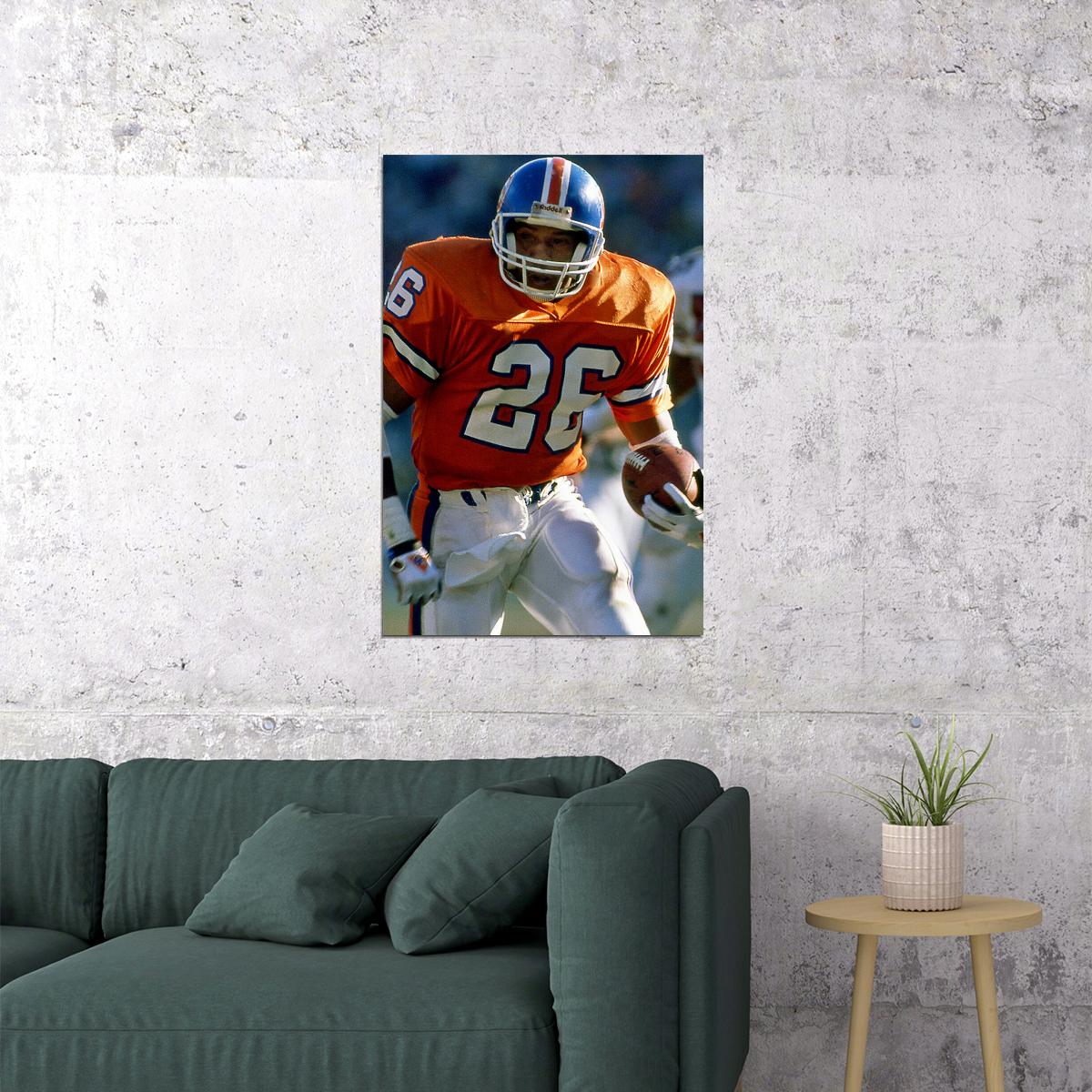 Football Bobby Humphrey Denver Poster Wall Art Print Home Wall Decor