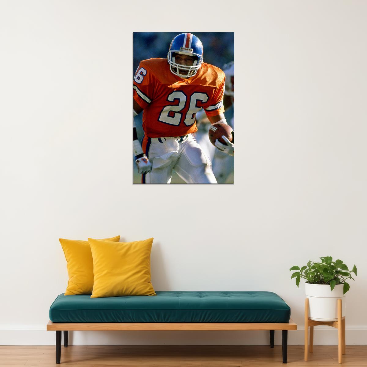 Football Bobby Humphrey Denver Poster Wall Art Print Home Wall Decor
