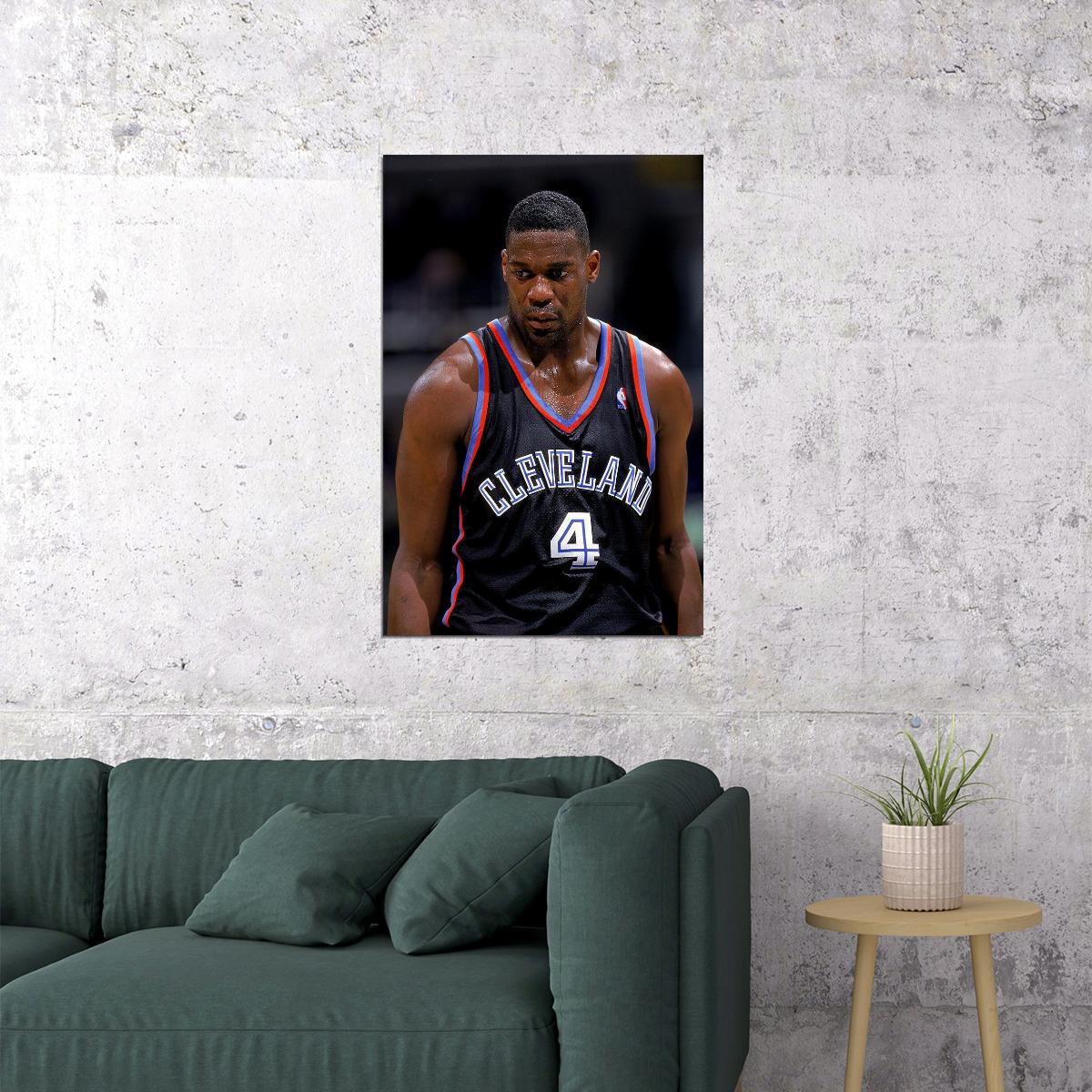 Shawn Kemp Cleveland Cavs Sport Athlete Poster Wall Art Print Home Wall Decor