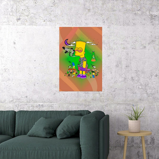 Bart Simpson Fantasy Comedy Animation Poster Wall Art Print Home Wall Decor