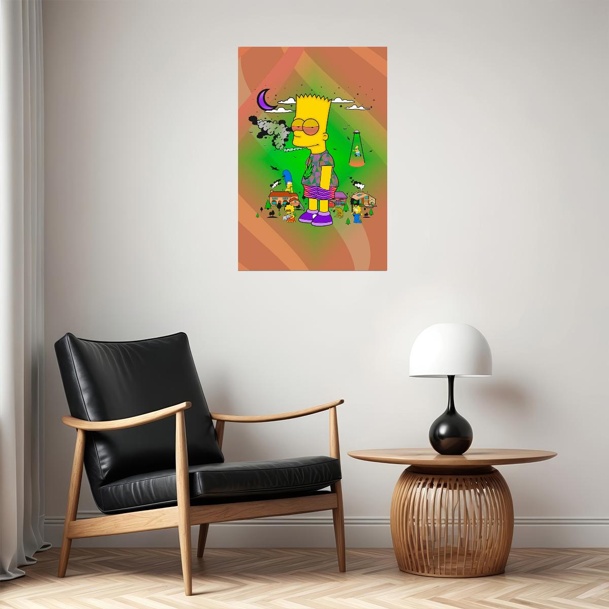 Bart Simpson Fantasy Comedy Animation Poster Wall Art Print Home Wall Decor