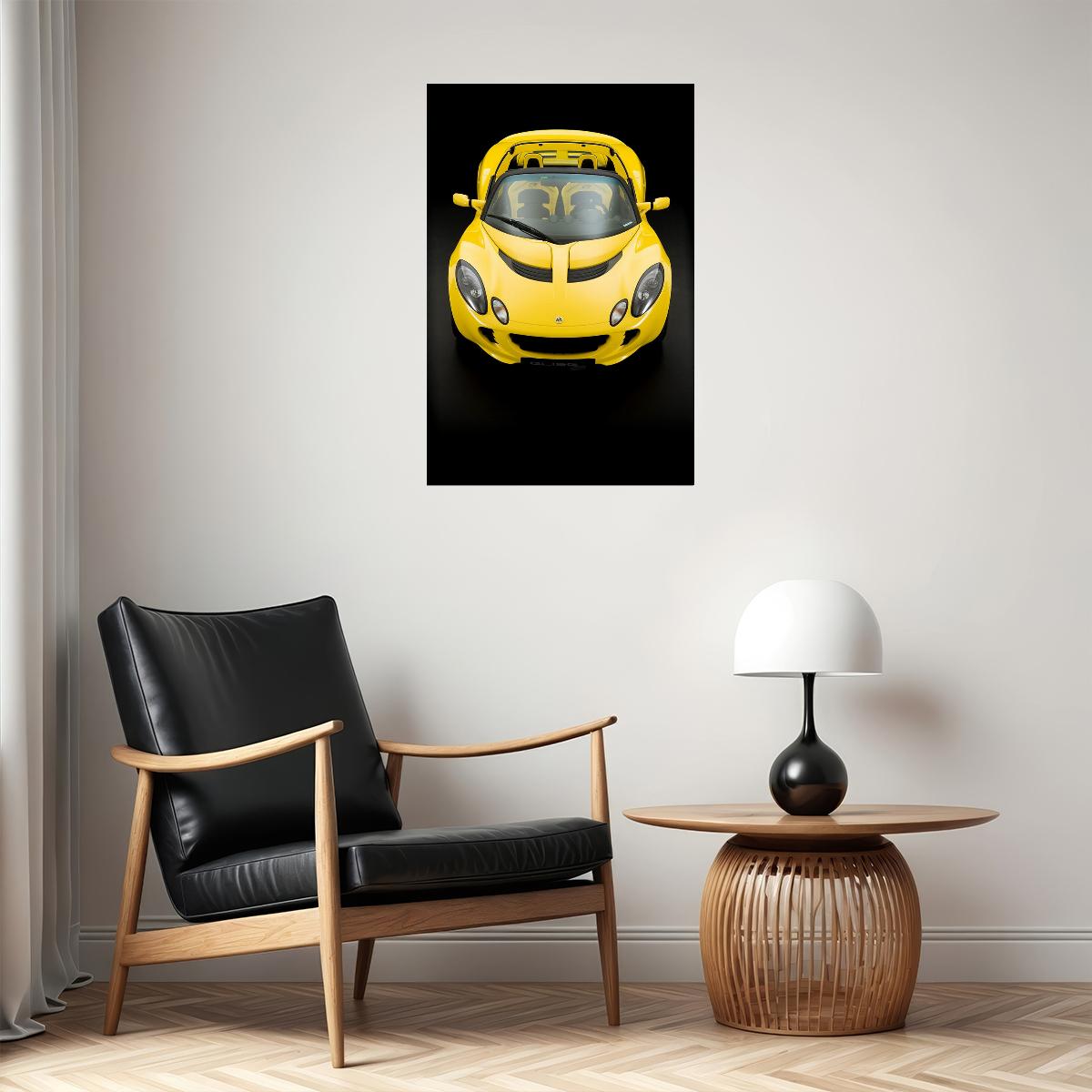 Lotus Yellow Cars Picture Poster Wall Art Print Home Wall Decor