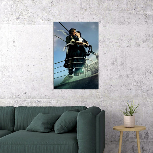 Titanic Movie Dicaprio With Arms Around Kate Romantic Poster Wall Art Print Home Wall Decor