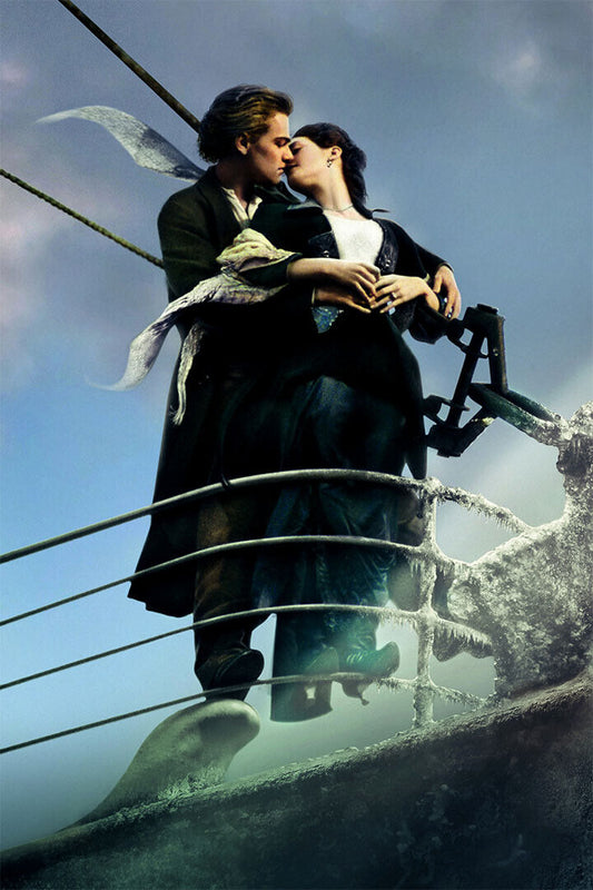 Titanic Movie Dicaprio With Arms Around Kate Romantic Poster Wall Art Print Home Wall Decor