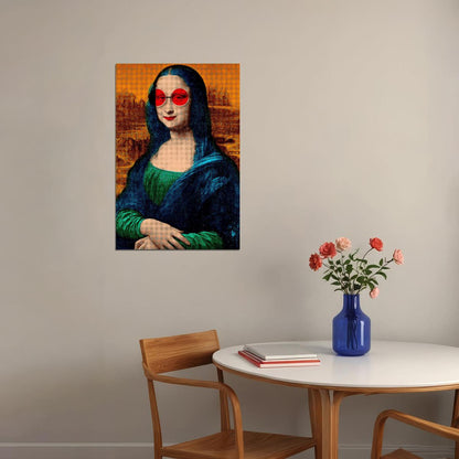 Naughty Mona Lisa Marijuana Themed Reel Poster Wall Art Print Home Wall Decor