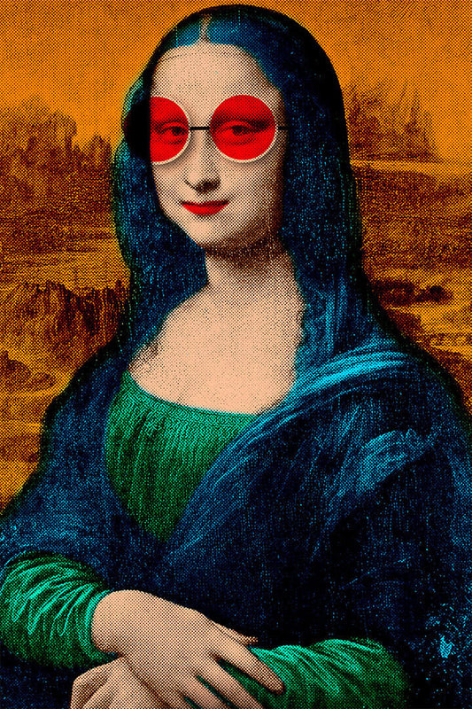 Naughty Mona Lisa Marijuana Themed Reel Poster Wall Art Print Home Wall Decor