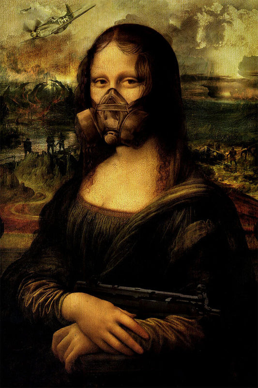 Naughty Mona Lisa Marijuana Themed Cartoon Poster Wall Art Print Home Wall Decor