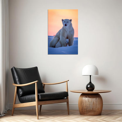 Polar Bears Animals Polar Love Picture Poster Wall Art Print Home Wall Decor