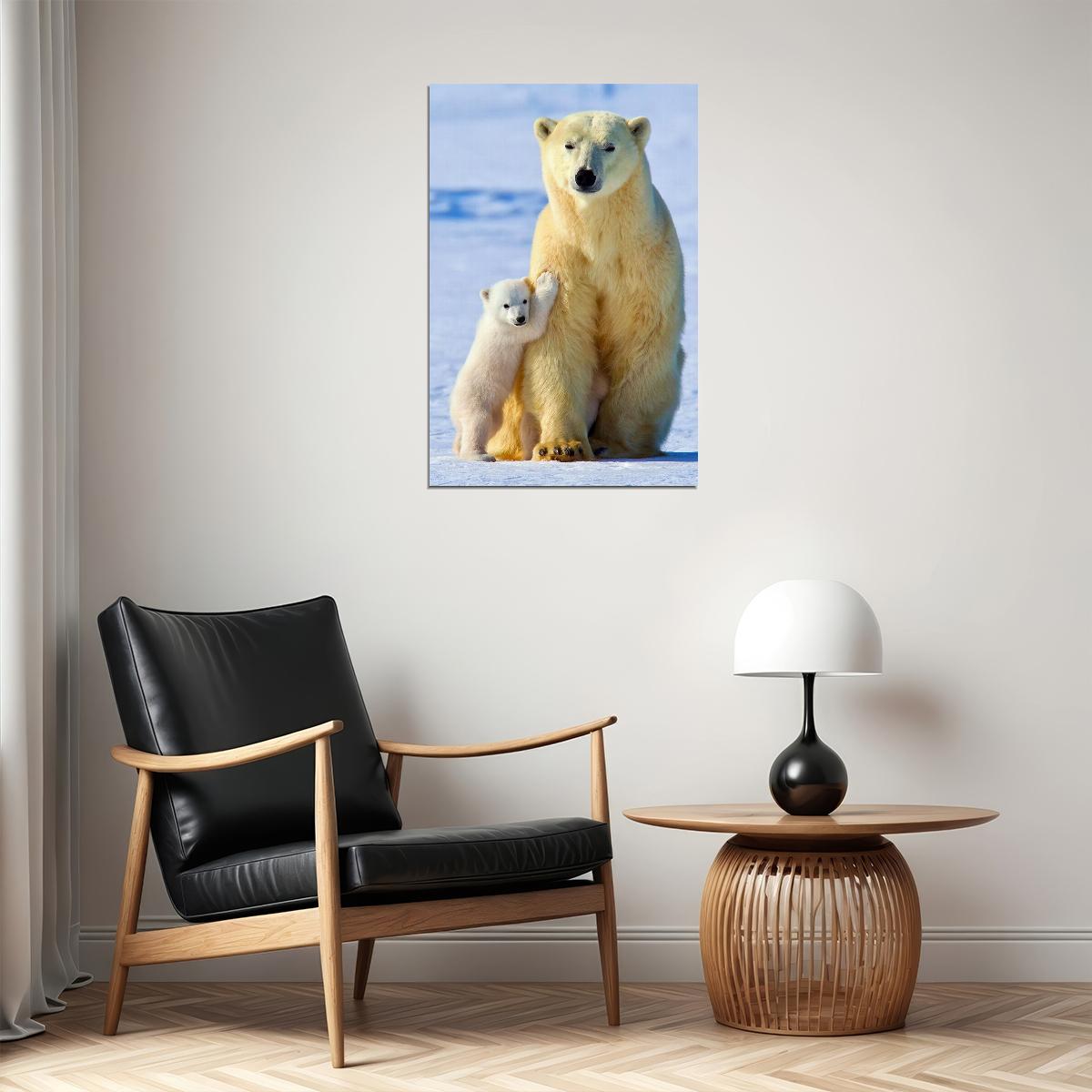 Polar Bears Animals Polar Love Poster Wall Art Print Home Wall Decor