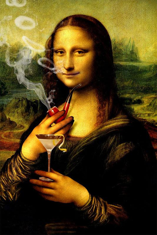 Naughty Mona Lisa Marijuana Themed Poster Wall Art Print Home Wall Decor