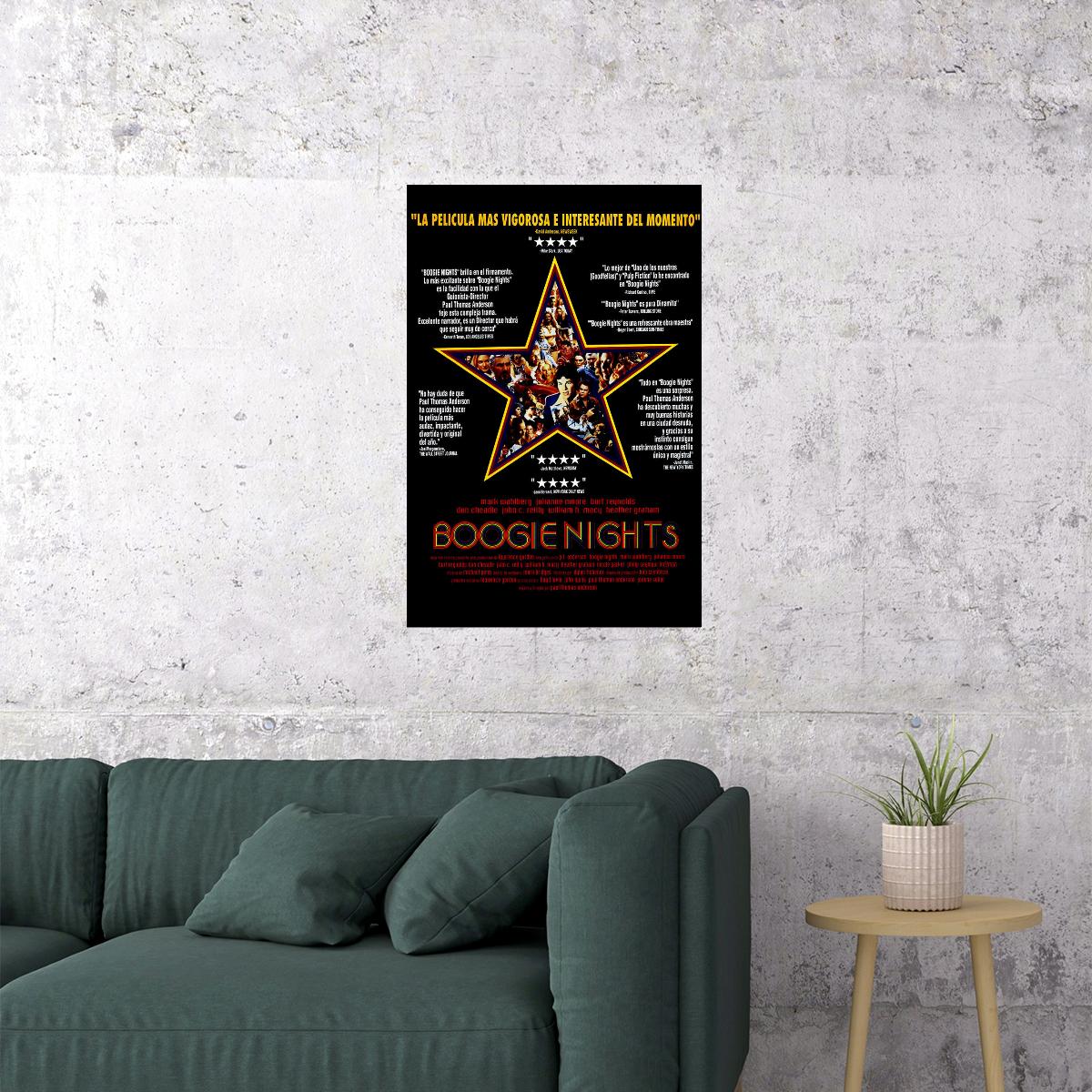 Boogie Nights Movie Drama Mark Wahlberg Poster Wall Art Print Home Wall Decor