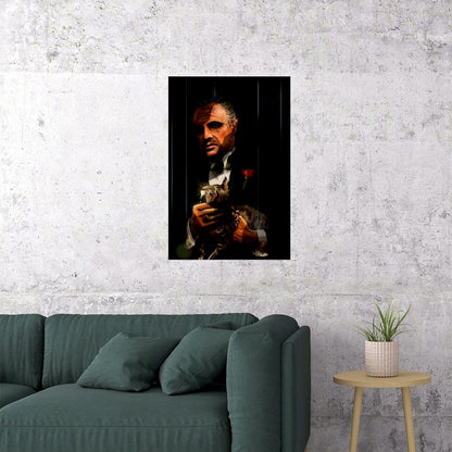 The Godfather Movie Marlon Brando Drama Crime Poster Wall Art Print Home Wall Decor