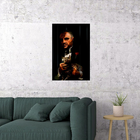 The Godfather Movie Marlon Brando Drama Crime Poster Wall Art Print Home Wall Decor