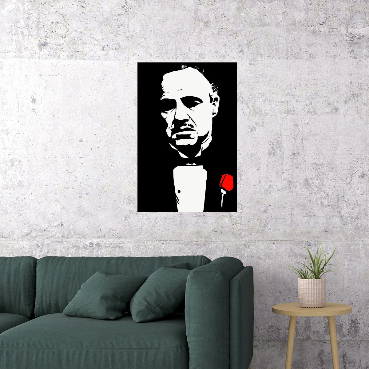The Godfather Movie Marlon Brando Action Drama Poster Wall Art Print Home Wall Decor
