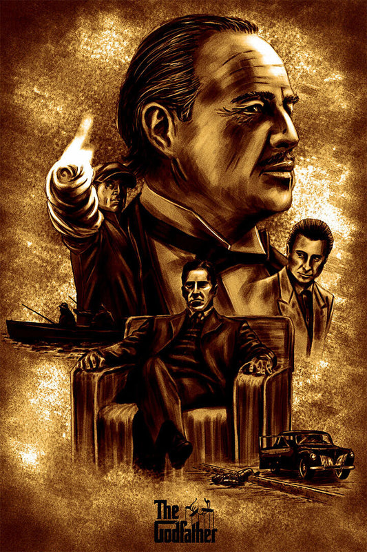 The Godfather Movie Marlon Brando Crime Action Poster Wall Art Print Home Wall Decor