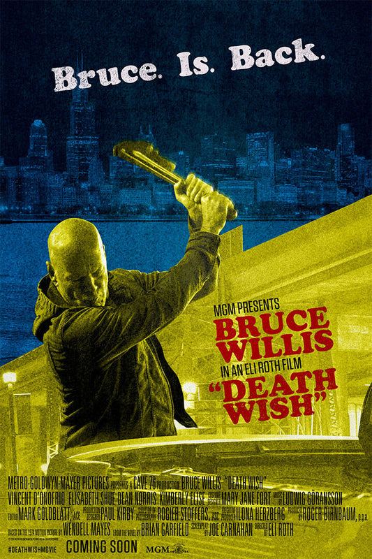 Death Wish Movie Aciton Crime Dram Poster Wall Art Print Home Wall Decor