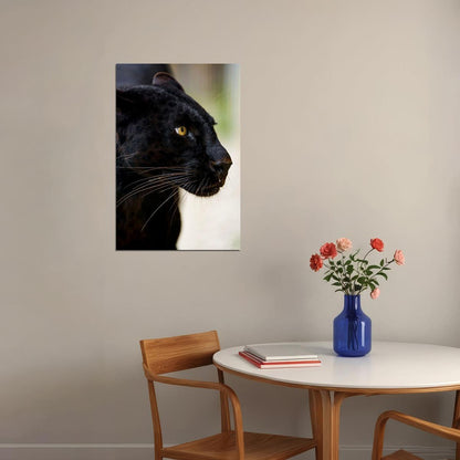Mean Black Panther Animals Wild Nature Poster Wall Art Print Home Wall Decor