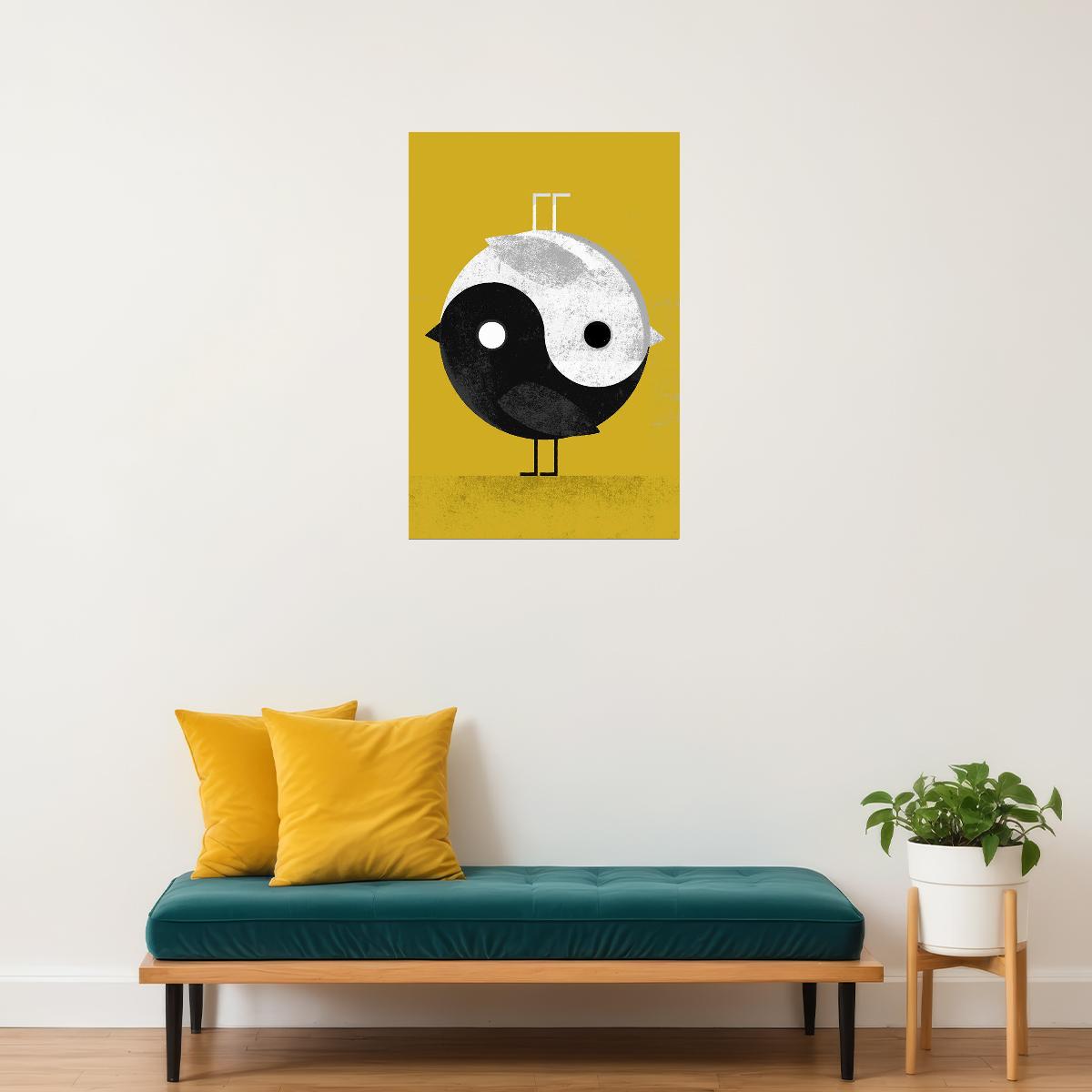 Yin Yang In Color Psychedelic Picture Poster Wall Art Print Home Wall Decor