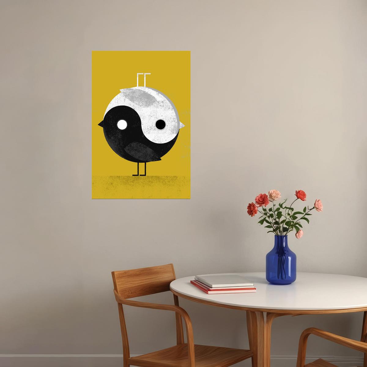 Yin Yang In Color Psychedelic Picture Poster Wall Art Print Home Wall Decor