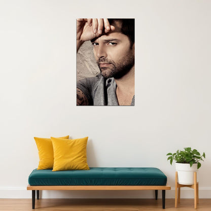 Ricky Martin Dark Gray Sweater Picture Poster Wall Art Print Home Wall Decor