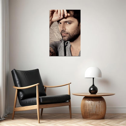 Ricky Martin Dark Gray Sweater Picture Poster Wall Art Print Home Wall Decor