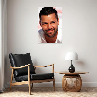 Ricky Martin Dark Gray Sweater Celebrity Poster Wall Art Print Home Wall Decor