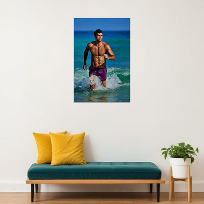 Swim Sexy Male Model Poster Wall Art Print Home Wall Decor