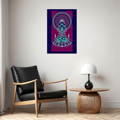 Alien Black Light Colorful Pattern Poster Wall Art Print Home Wall Decor