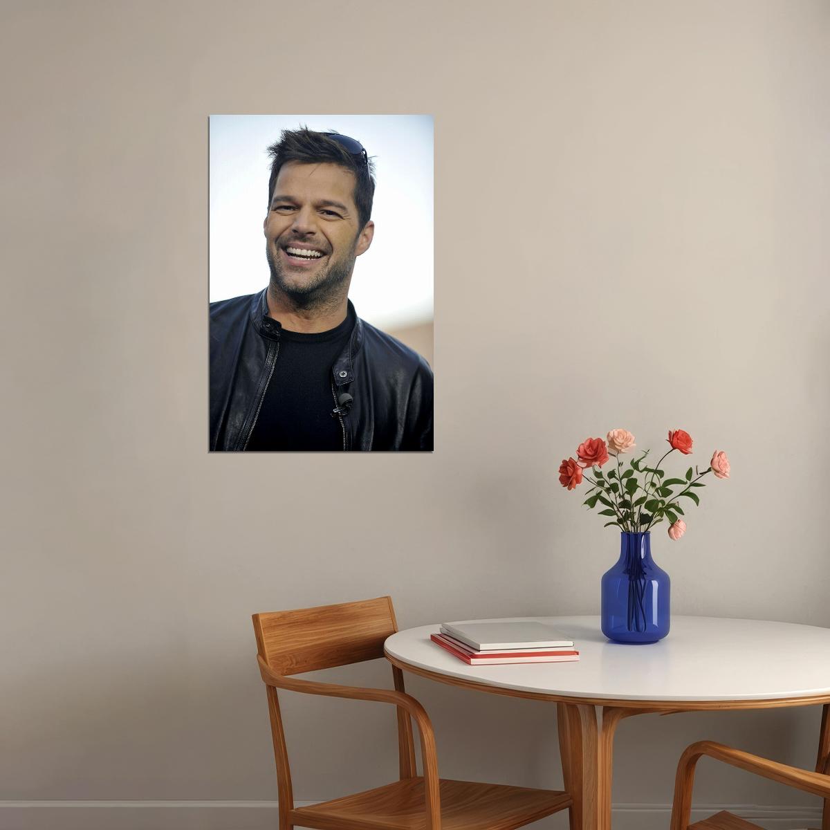 Ricky Martin Dark Gray Sweater Songwriter Poster Wall Art Print Home Wall Decor