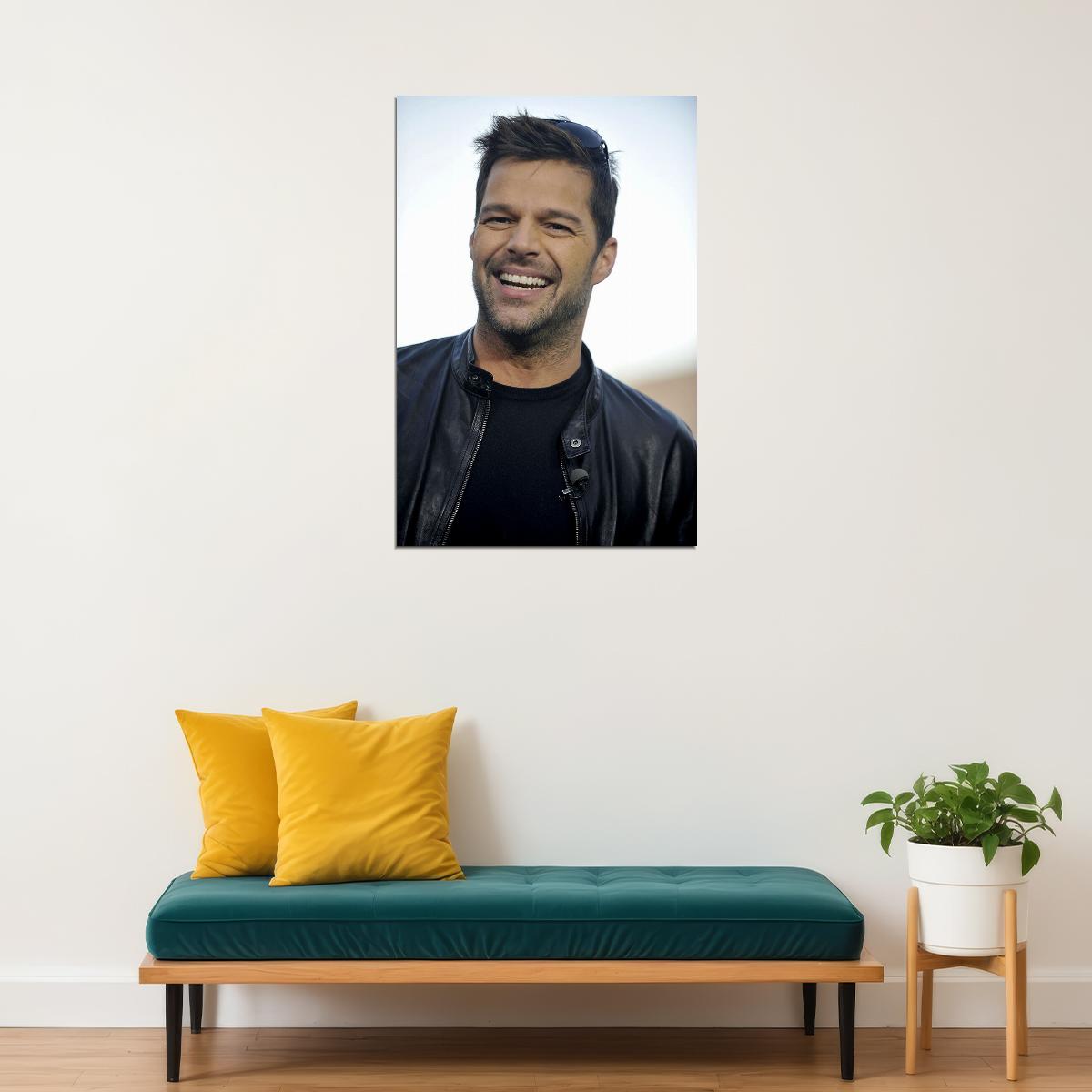 Ricky Martin Dark Gray Sweater Songwriter Poster Wall Art Print Home Wall Decor