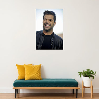 Ricky Martin Dark Gray Sweater Songwriter Poster Wall Art Print Home Wall Decor