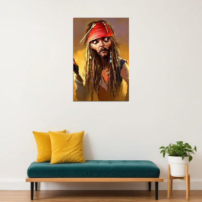 Pirates Of Carribean Movie Action Characters Poster Wall Art Print Home Wall Decor
