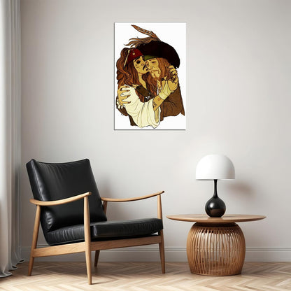 Pirates Of Carribean Movie Characters Cartoon Poster Wall Art Print Home Wall Decor