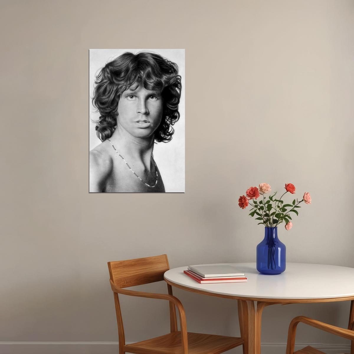 Jim Morrison Posed The Doors Music Facing Left Poster Wall Art Print Home Wall Decor