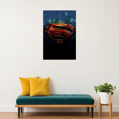 Superman Logo Tv Comics Icon Poster Wall Art Print Home Wall Decor