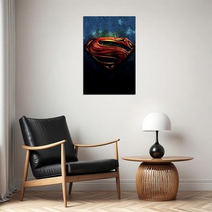 Superman Logo Tv Comics Icon Poster Wall Art Print Home Wall Decor