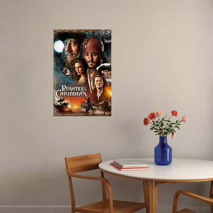Pirates Of Caribbean Movie Fantasy Adventure Poster Wall Art Print Home Wall Decor