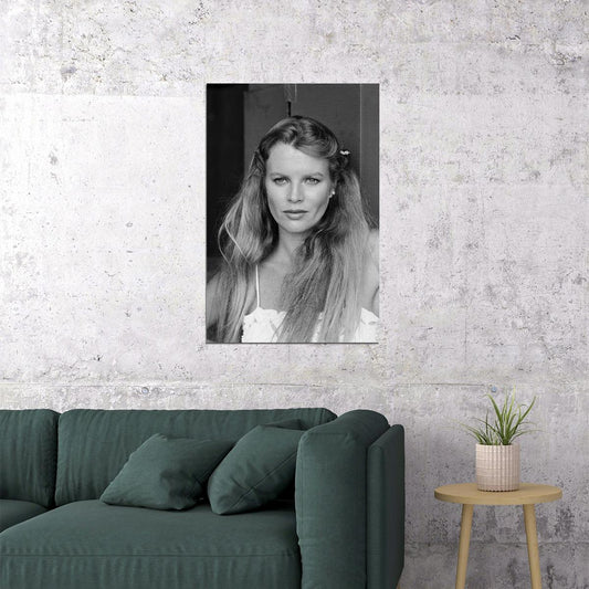 Movie Actress Kim Basinger Posed Black White Poster Wall Art Print Home Wall Decor