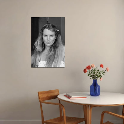 Movie Actress Kim Basinger Posed Black White Poster Wall Art Print Home Wall Decor