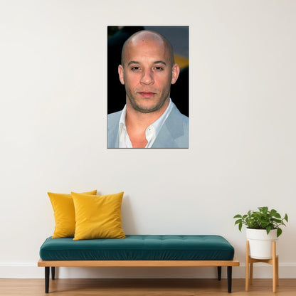 Actor Vin Diesel Posed Artist Screenwriter Poster Wall Art Print Home Wall Decor