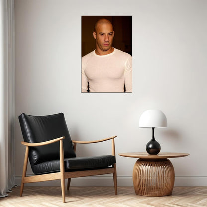 Actor Vin Diesel Posed Screenwriter Artist Poster Wall Art Print Home Wall Decor