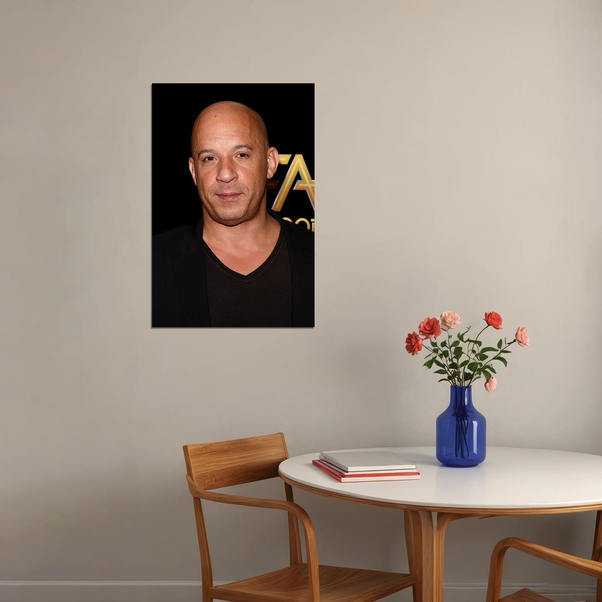 Actor Vin Diesel Posed Prducer Director Poster Wall Art Print Home Wall Decor