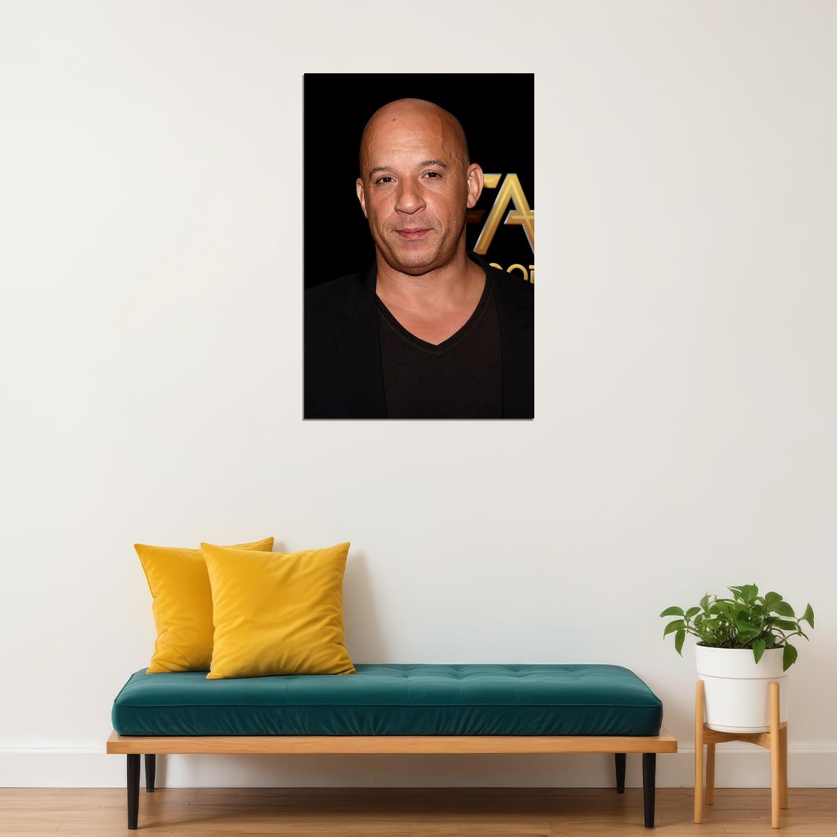 Actor Vin Diesel Posed Prducer Director Poster Wall Art Print Home Wall Decor