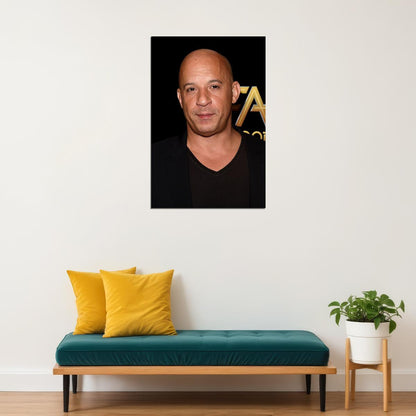 Actor Vin Diesel Posed Prducer Director Poster Wall Art Print Home Wall Decor