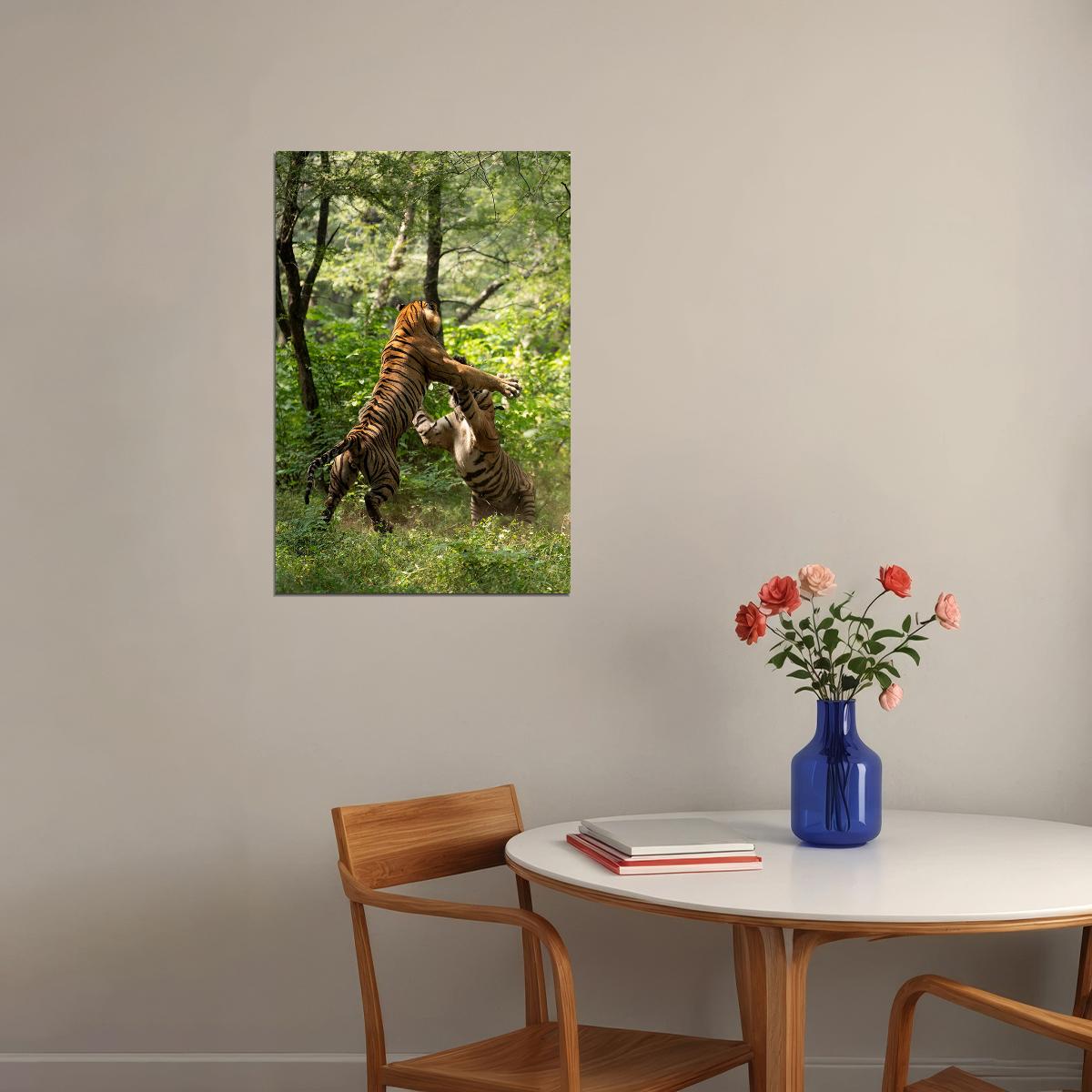 Animal Forest Clash Of The Tigers Poster Wall Art Print Home Wall Decor