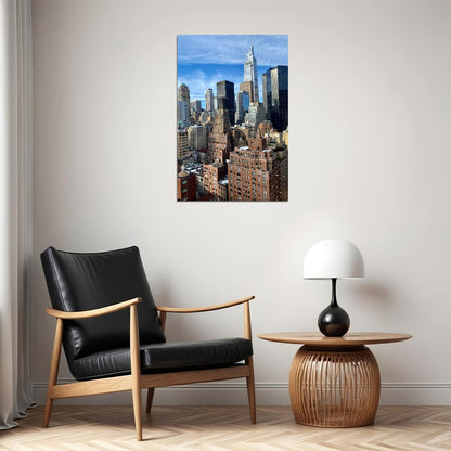 Manhatten Sky View City Photoghrapy Poster Wall Art Print Home Wall Decor